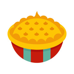 Corn pie cake in USA vector.