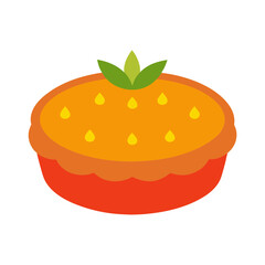 Corn pie cake in USA vector.