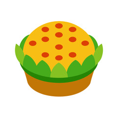 Corn pie cake in USA vector.