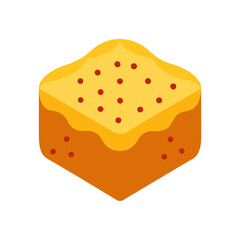 Cornbread in USA vector illustration