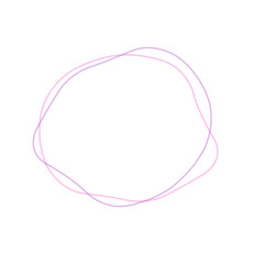 紫とピンクのラインの丸型変形フレーム　