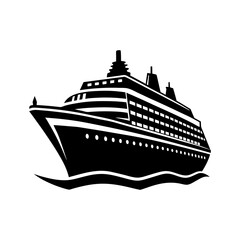 Ship silhouette vector illustration