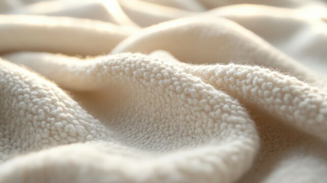 Soft boucle fabric in inviting tones, highlighted by light