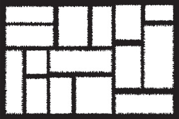 torn pieces of paper on a black background, Torn papers on black eps 10
