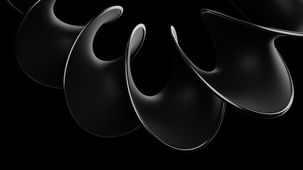 3d Abstract black background Illustration. black futuristic. 3d rendering illustration not AI