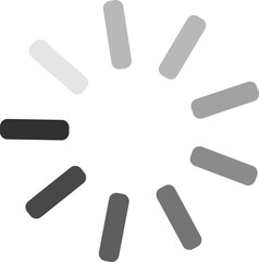 Loading icon. Load circular icon. Buffer loader or preloader isolated on transparent background. Download or upload progress related icon. Simple web download. Vector illustration.