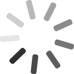 Loading icon. Load circular icon. Buffer loader or preloader isolated on transparent background. Download or upload progress related icon. Simple web download. Vector illustration.