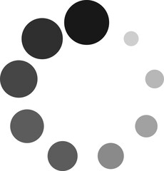 Loading icon. Load circular icon. Buffer loader or preloader isolated on transparent background. Download or upload progress related icon. Simple web download. Vector illustration.