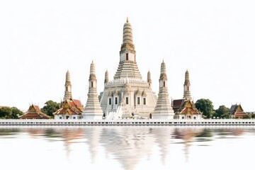 Fototapeta premium Thai temple architecture building.