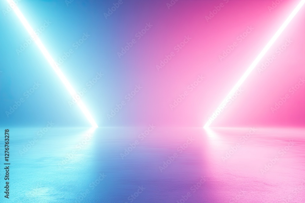 Poster vibrant neon color background in spacecore theme perfect for futuristic and minimalistic design