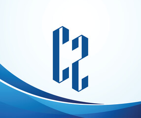 CZ letter logo design template elements. Modern abstract digital alphabet letter logo. Vector illustration. New Modern logo.