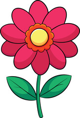 Flower vector illustration, floral design, blooming flower, nature, plant, botanical art, decoration, spring, garden, colorful, organic, floral decoration.

