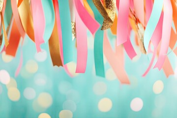 close-up of vibrant bachelorette party decorations