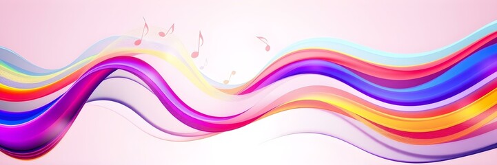 Harmonious Waves of Color: Vibrant, flowing ribbons of color dance across the canvas, a visual symphony of abstract artistry that exudes energy and movement. Evoking a sense of joy and fluidity.