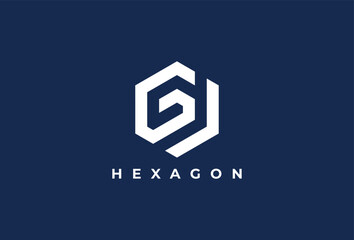 Hexagon Letter G with Arrow Logo. Modern Minimalist Logotype design template element, Suitable for Universal symbol of business, branding, company, corporate related with initial G.