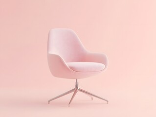 Stylish office chair in soft pastel colors enhances a modern home office environment