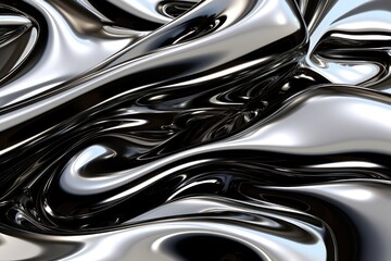 Fototapeta premium Liquid backgrounds silver chrome.