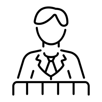 Witness icon in linear style 