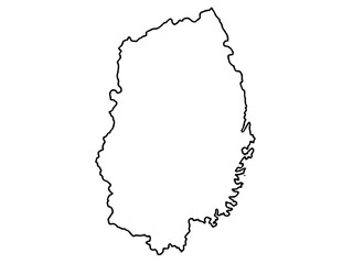 少しゆるい白い岩手県地図 東北 北日本