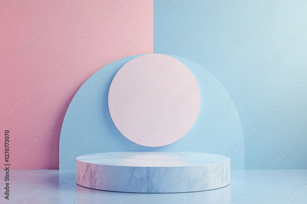 Aufkleber this abstract image showcases a modern colorful display podium ai generative