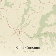 Obraz premium Vintage map of Saint-Constant, France.