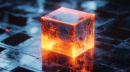 Ultra-Detailed Hyper-Realistic Data Cube Image for Cinematic Visualizations