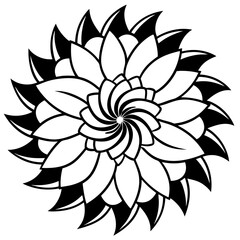 black and white flower falling-petals---abstract-petal-shapes-drifting