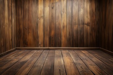 Naklejka premium Close up of a beautifully crafted wooden floor with herringbone design