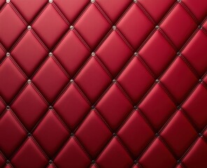 This is a closeup view of a striking red tile wall featuring a diamond pattern