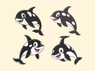 Obraz premium A black dolphin vector illustration features a sleek, streamlined design of the dolphin in solid black, emphasizing its graceful form and fluid motion with bold, clean lines.