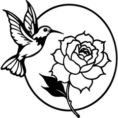 black and white rose