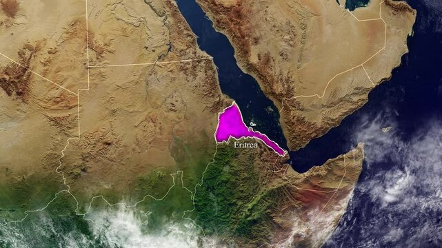 ERITREA Map With Borders