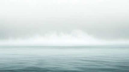 Misty water scene, tranquil, serene, landscape, nature