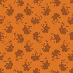 Floral pattern. Pretty flowers on color background. Printing with small white flowers. Ditsy print. Seamless vector texture. Spring bouquet.