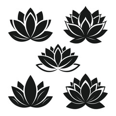 Lotus vector icon. Vector illustration isolated on a white background.