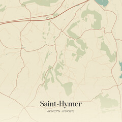 Obraz premium Vintage map of Saint-Hymer, France.