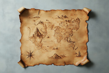 Vintage-Style Fantasy Maps with Intricate Cartography  
