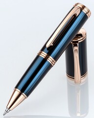 Luxury Spy Pen with 4K Camera and HD Mic, Discreet Intelligence Gear, Luxury spy pen with a hidden 4K camera and HD microphone, smooth matte black finish, gold accents