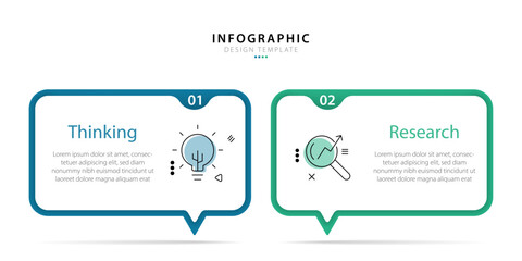 Business infographic template. 2 Step timeline journey. Process diagram, 2 options on white background, Infograph elements vector illustration.	
