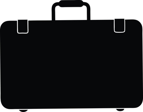 recommend clip art: Suitcase silhouette, luggage  simple flat vector,Suitcase clipart