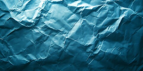 Obraz premium Textured Crumpled Blue Paper Background