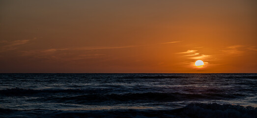 Tyrrhenian Sea. Autumnal sunset