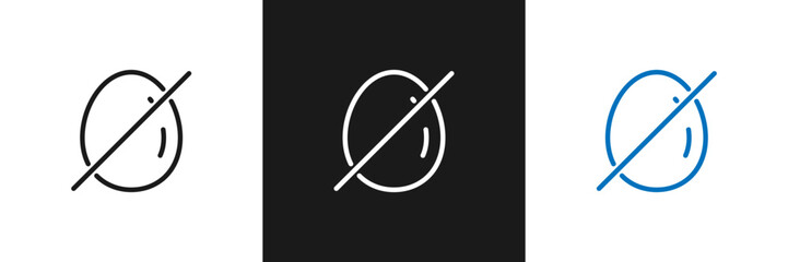 Egg free icon. Vector illustration.