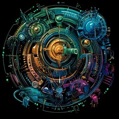Obraz premium Abstract Circular Futuristic Design