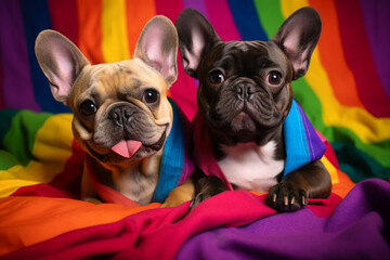 Generative AI picture with lgbt couples concept pride month theme image