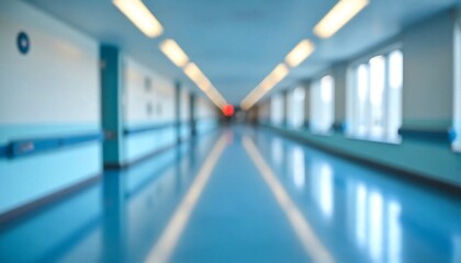 Fototapeta premium a blurry photo of an empty hallway.