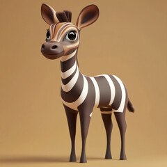 Cute 3D Okapi 