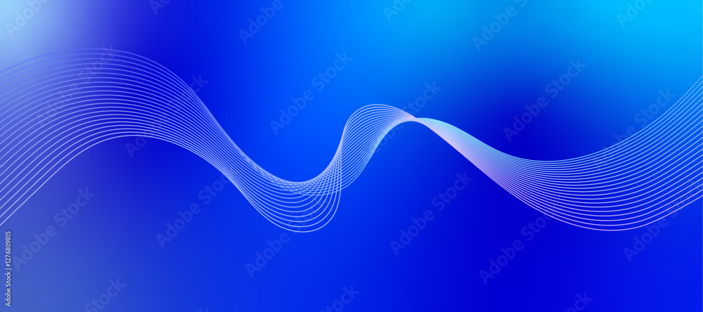 Aufkleber abstract gradient background with wave line.