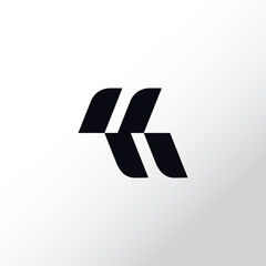 Initials K Modern logo design ideas
