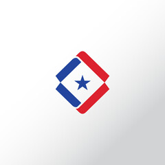 Patriot badge Minimalist logo design ideas